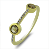 Diamond Ring In 18K Yellow Gold Two Fancy Brown-Rose Dia 0.32ct.tw. DKR002852